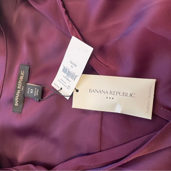 Banana Republic Wrap Dresss Elegant Purple Wrap Dress-Size 10-NWT - Picture 10 of 11